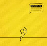 Ice cream with three balls icon Sweet dessert