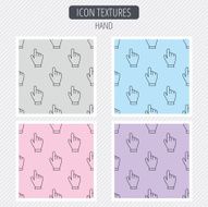 Click hand icon Press or push pointer sign