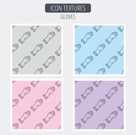 Rubber gloves icon Latex hand protection sign