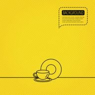 Coffee cup icon Food and drink sign