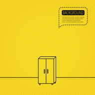 Cupboard icon Wardrobe furniture sign