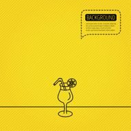 Cocktail icon Glass of alcohol drink sign