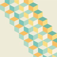 cubic background pastel style vector design