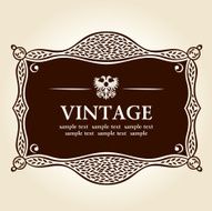 vintage frame vector background