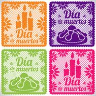 Day Of The Dead - Cut Out Paper Set N2