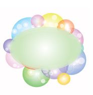 Wallpaper beautiful glowing multicolored bubbles