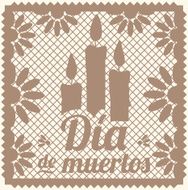 Day Of The Dead - Cut Out Paper Vintage N3