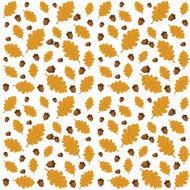 Seamless pattern with acorns and oak leaves N2