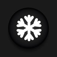 Vector modern snowflake black circle icon N2