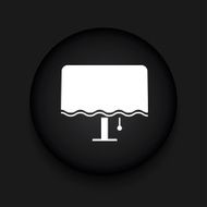 Vector modern night lamp black circle icon
