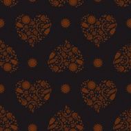 Background with Heartshape Floral Pattern