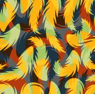 Seamless colorful background with abstract feathers N2