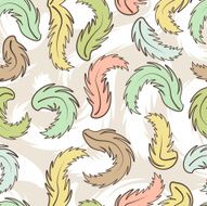 Seamless colorful background with abstract feathers N3