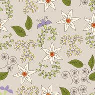 Seamless colorful background with abstract floral pattern