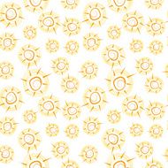 Vector seamless pattern with suns N3