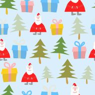 Christmas and new year Seamless pattern Santa Claus