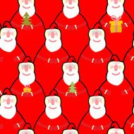 Santa Claus seamless pattern Vector background for new year Ma