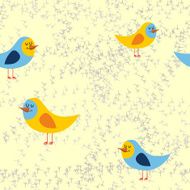 Bird tracks in sand a seamless pattern N2