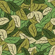 Military texture leaves Army camouflage of foliage Seamless pa