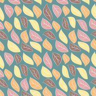 Seamless background of autumn foliage Pale leaves seamless patt