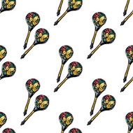 Vector wooden spoons in the Russian national style illustration
