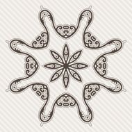 Filigree Flower Henna Pattern N11