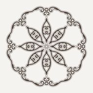 Filigree Flower Henna Pattern N15