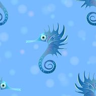 Seamless tropical pattern with sea horse N2