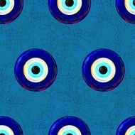 Seamless pattern with Turkish eye