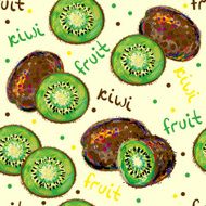 Seamless pattern with kiwi vector background