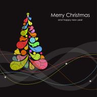 Beautiful vector Christmas card N2