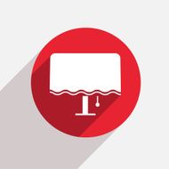 Vector modern night lamp red circle icon