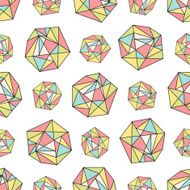 Seamless repeat pattern with polygonal shapes N4