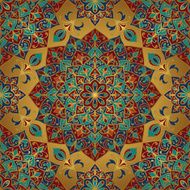 Golden vector ornamental pattern