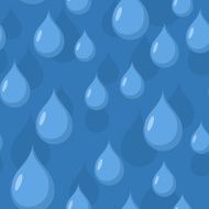 Rain seamless pattern Vector background of Blue water drops