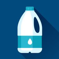 Illustration with gallon of milk in flat design style