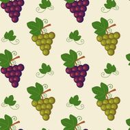 grape with leaves seamless pattern background illustration