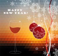 Christmas and New Year greeting card Vector illustration background N25