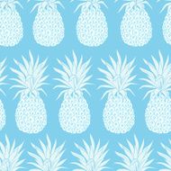 Vector Vintage pineapple seamless pattern N2