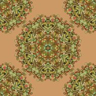 Circle lace organic ornament N4