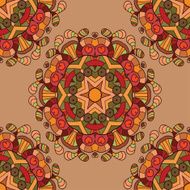 Circle lace organic ornament N5