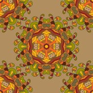 Circle lace organic ornament N6