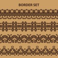 Brown Border Pattern Set