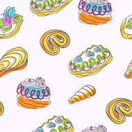 Seamless pattern with cakes N6