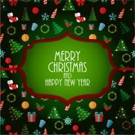 Abstract Christmas and New Year Background Vector Illustration N19