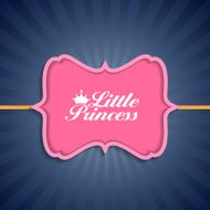 Princess Background with Crown Vector Illustration