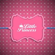 Princess Background with Crown Vector Illustration N2