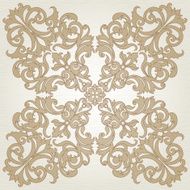 Vector baroque ornament in Victorian style N24