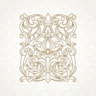 Vector floral pattern in Victorian style N3