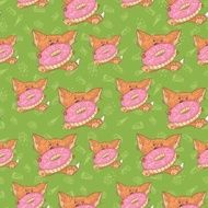 Baby fox pattern